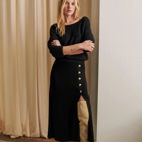 Sezane Black Barry Cardigan - Picture 3 of 8